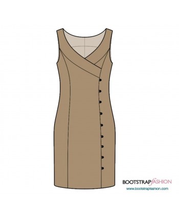 Custom-Fit Sewing Patterns - Sheath With Decorative Buttons