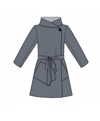 Custom-Fit Sewing Patterns - Coat With Diagonal Pockets
