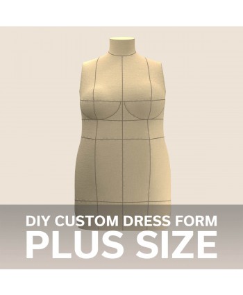 Exclusive! Curvy, Plus Size DIY Stuffed Dress Form Made To Measure Sewing Pattern.