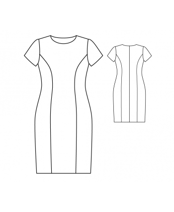 Custom-Fit Sewing Patterns - Princess Seams Dress with Short Sleeves