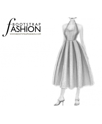 Custom-Fit Sewing Patterns - Halter Fit-and-Flare Sundress