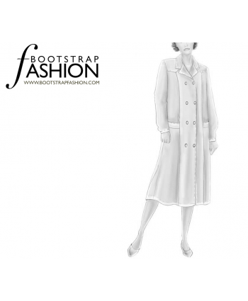 Custom-Fit Sewing Patterns - Double Breasted Maxi Trench