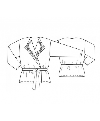 Custom-Fit Sewing Patterns - Tied Pajama Top 