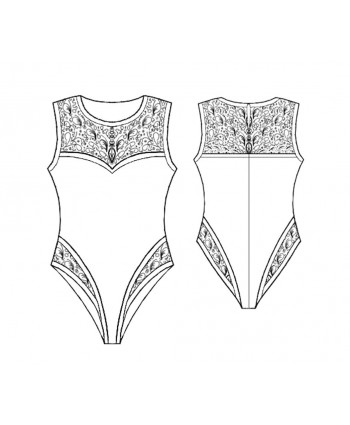 Custom-Fit Sewing Patterns - Lace Trimmed Bodysuit