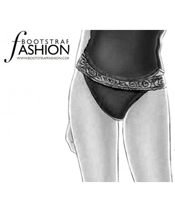 Custom-Fit Sewing Patterns - Lace Trimmed Thong