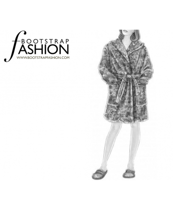 Custom-Fit Sewing Patterns - Short Hooded Robe 