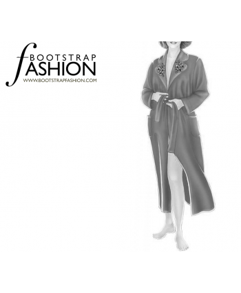 Custom-Fit Sewing Patterns - Pocketed Long Lounge Robe