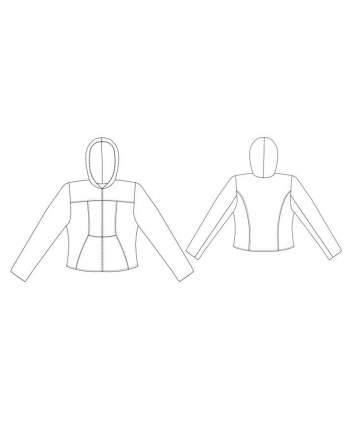 Custom-Fit Sewing Patterns - Sporty Hooded Windbreaker