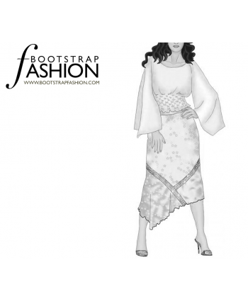 Custom-Fit Sewing Patterns - Perpendicular Image Skirt