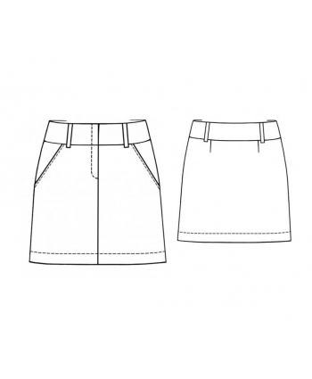 Custom-Fit Sewing Patterns - Mini Skirt With Front Zipper