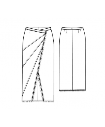 Custom-Fit Sewing Patterns - Diagonal Seams Maxi Wrap Skirt