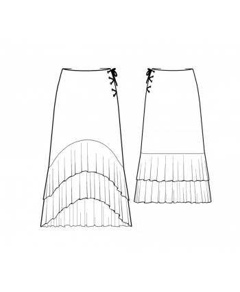 Custom-Fit Sewing Patterns - Layered High-Low Skirt