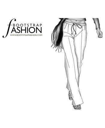 Custom-Fit Sewing Patterns - Straight Leg Drawstring Pants