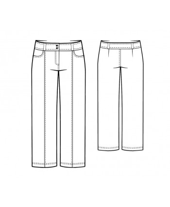 Custom-Fit Sewing Patterns - Front Seam Cropped Pants