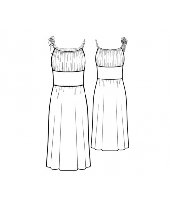 Custom-Fit Sewing Patterns - Ruched Bodice Fit-and-Flare Dress