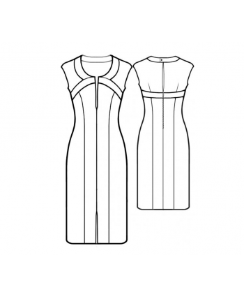 Custom-Fit Sewing Patterns - Fitted Sheath With Slashed Neckline