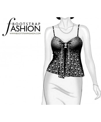 Custom-Fit Sewing Patterns - Spaghetti-Strap Tie-Front Top