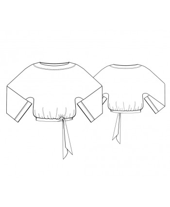 Custom-Fit Sewing Patterns - Boat-Neck Kimono-Sleeved Shirt