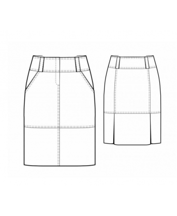 Custom-Fit Sewing Patterns - Back Flap Pencil Skirt