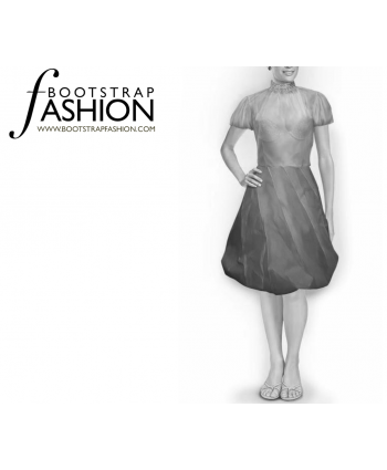 Custom-Fit Sewing Patterns - A-line Vertical Twist Panel Skirt