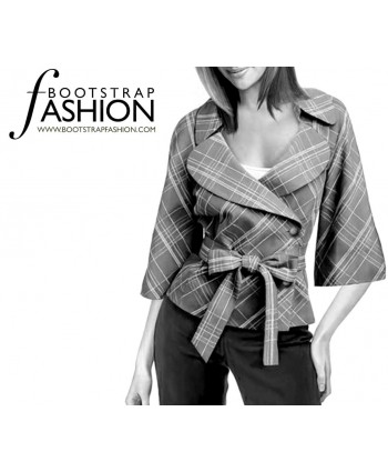 Custom-Fit Sewing Patterns - Wrap Jacket with Three-Quarter-Length Sleeves