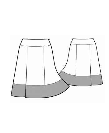 Custom-Fit Sewing Patterns - Color Trim A-Line Skirt