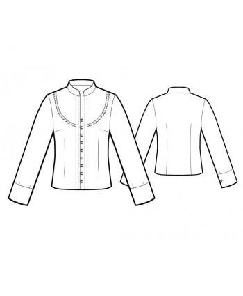 Custom-Fit Sewing Patterns - Long-Sleeved Victorian-Style Blouse