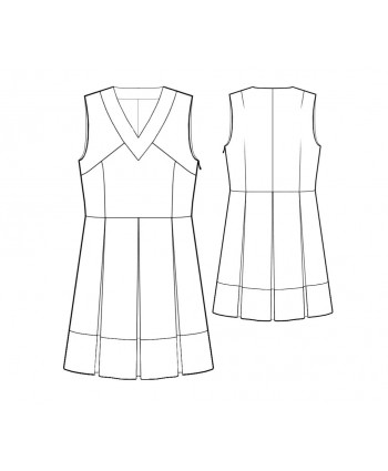 Custom-Fit Sewing Patterns - V-Neck Tunic with Pleats
