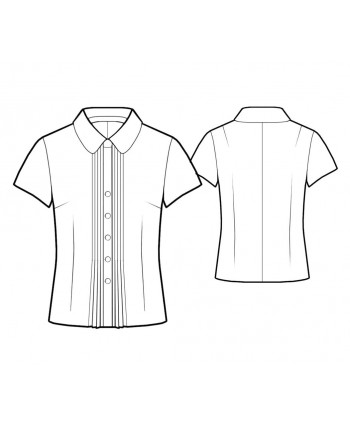 Custom-Fit Sewing Patterns - Fitted Blouse with Peter Pan Collar