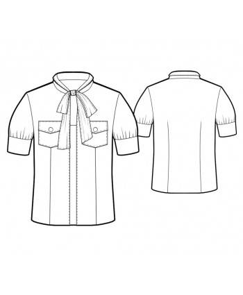 Custom-Fit Sewing Patterns - Camp Shirt with Tied Neck