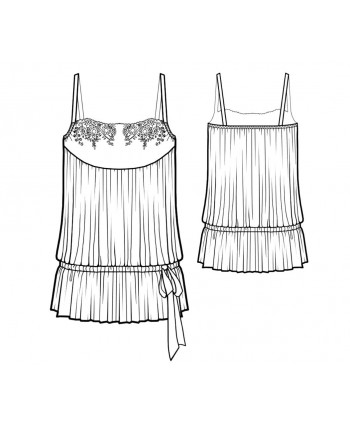 Custom-Fit Sewing Patterns - Blouson Style Lace Trimmed Camisole