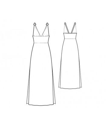 Custom-Fit Sewing Patterns - Side Slit Halter Nightgown