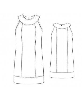 Custom-Fit Sewing Patterns - Collar-Neck Princess Shift