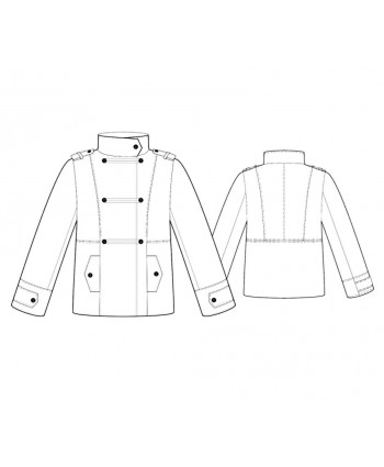 Custom-Fit Sewing Patterns - Funnel-Neck Military Coat
