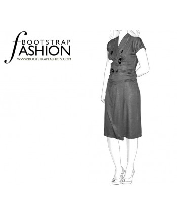 Custom-Fit Sewing Patterns - Wrap Dress with Cummerbund