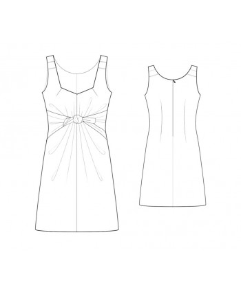 Custom-Fit Sewing Patterns - Adjustable Tie Sweetheart-Neck Shift