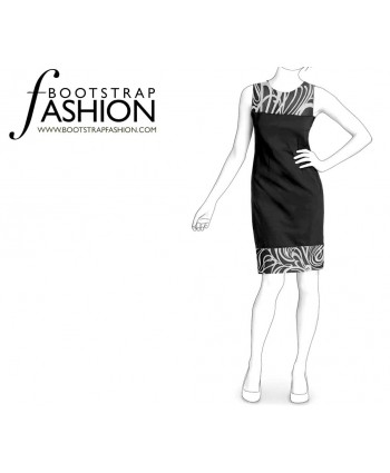 Custom-Fit Sewing Patterns - Sleeveless Three-Panel Dress
