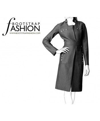Custom-Fit Sewing Patterns - Military Style Fitted Coat