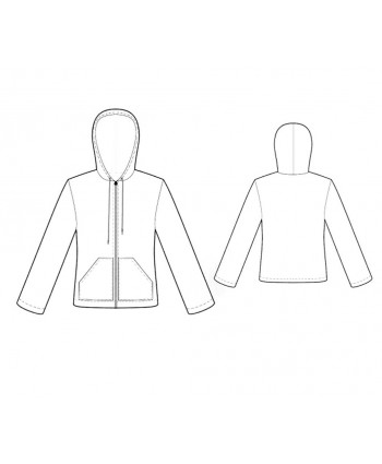 Custom-Fit Sewing Patterns - Zipper Front Knit Hoodie