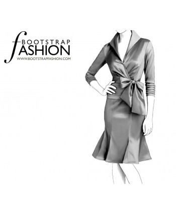 Custom-Fit Sewing Patterns - Pleated Wrap Dress