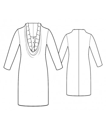 Custom-Fit Sewing Patterns - Draped Neck Dress