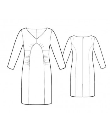 Custom-Fit Sewing Patterns - Fitted V-Neck Dress