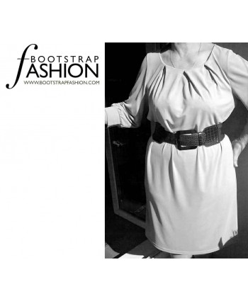 Custom-Fit Sewing Patterns - Pleated Scoop Neck Dress