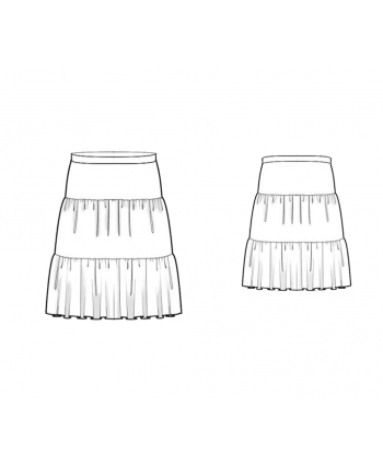 Custom-Fit Sewing Patterns - Triple Tiered Skirt