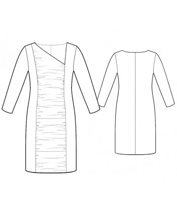 Custom-Fit Sewing Patterns - Asymmetrical Neck Draped Knit Dress