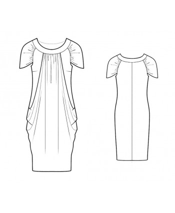 Custom-Fit Sewing Patterns - Draped Layered Dress