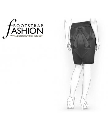 Custom-Fit Sewing Patterns - Ruffle Back Pencil Skirt