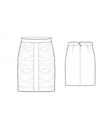 Custom-Fit Sewing Patterns - Ruched Front Skirt