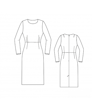 Custom-Fit Sewing Patterns - Basic Block Dress with Darts at The Waist