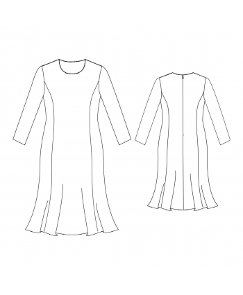 Custom-Fit Sewing Patterns - Basic Block Dress with Princess Seams And Trumpet Skirt